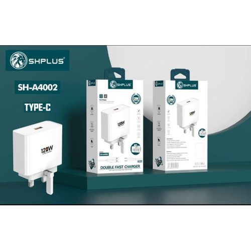 SHPLUS 120w Double Fast Charger With Type-C Cable